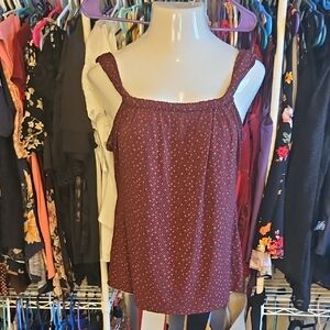 Banana Republic Burgundy Floral Tank Top